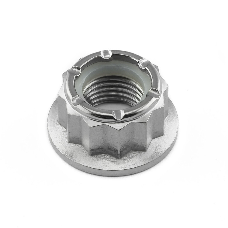 Titanium Nylon Flanged Bi-Hex Nut M10x(1.00mm)