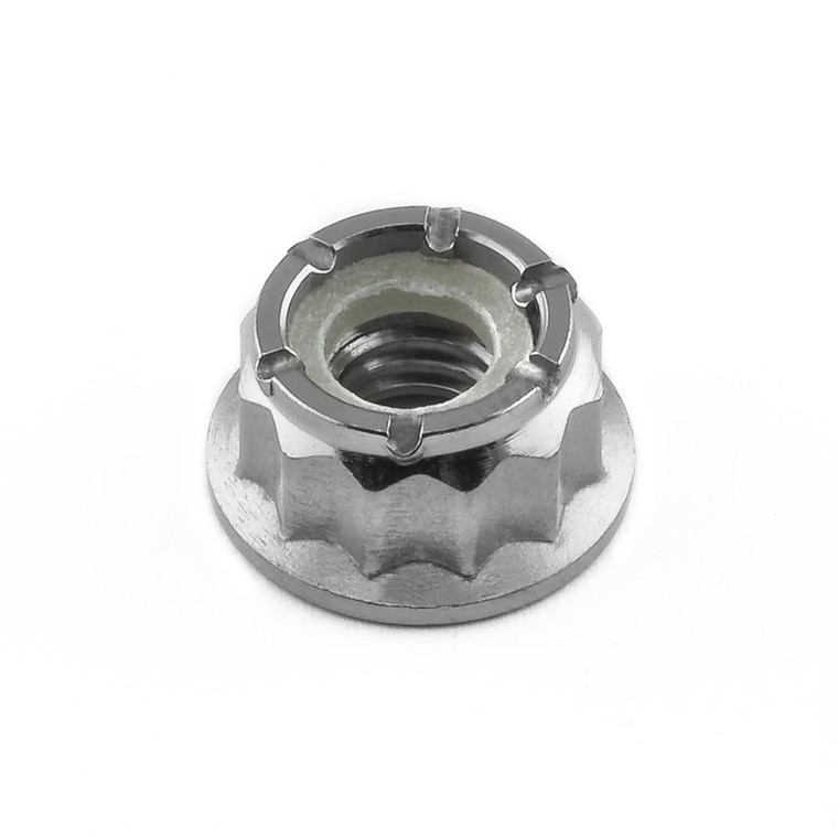 Titanium Nylon Flanged Bi-Hex Nut M6x(1.00mm)