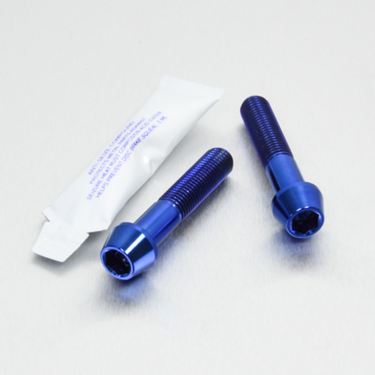 Titanium Rear Brake Caliper Pinch Bolt Kit Blue