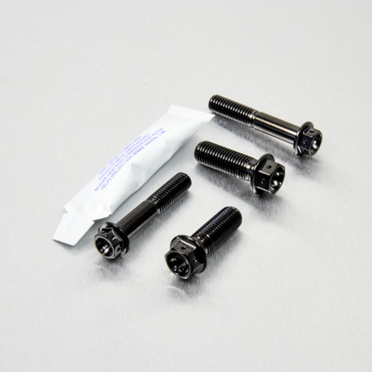 Titanium Top & Bottom Clamp Yoke Pinch Kit Race Spec Black