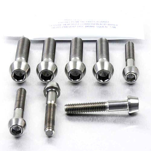 Titanium Top & Bottom Clamp Yoke Pinch Kit