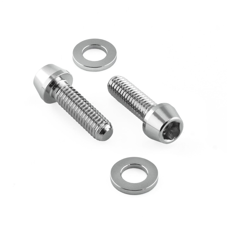 Stainless Steel Cycle Caliper Kit M6x(1.00)x20mm Tapered Socket Cap & Washers