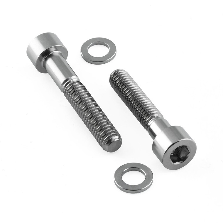 Titanium Cycle Caliper Kit M6x35mm / M6x30 Parallel Socket Cap Bolts, Washers