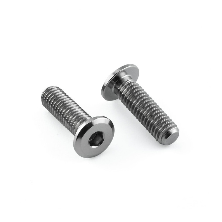 Titanium Water Bottle Cage Bolts M5x(0.80mm)x16mm Dome Head XS Flat Pack x2