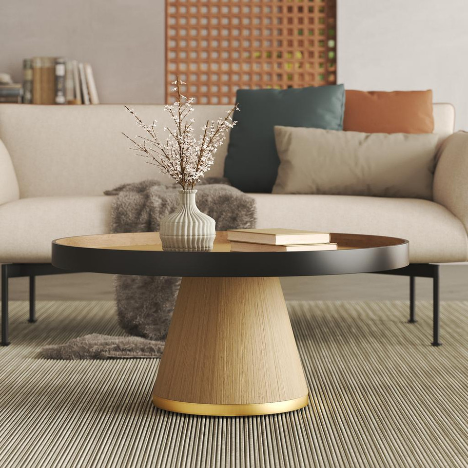 Round Coffee tabke with vase