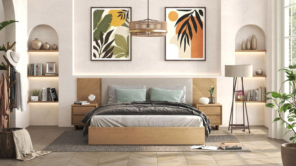 King bedroom with side tables