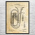 Concert Tuba Patent Wall Art
