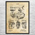 Revolver Cylinder Chamber Patent Wall Art