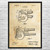 Hand Metal Punch Patent Wall Art