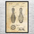 Bowling Pin Patent Wall Art