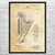 Harp Patent Wall Art Harp Patent Wall Art