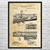 Bolt Action Rifle Patent Wall Art