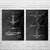 Airplane Patent Wall Art Set of 2 Airplane Patent Wall Art Set of 2