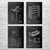 Library Patent Wall Art Set of 4 Library Patent Wall Art Set of 4