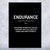 Endurance Motivational Print Endurance Motivational Print