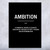 Ambition Motivational Print