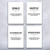 Goals Hustle Motivational Prints Set of 4