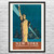 NYC Statue of Liberty Vintage Travel Art NYC Statue of Liberty Vintage Travel Art