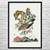 Northern Wheatear & Butterflies Botanical Art Print