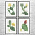 Prickly Pear Cactus Botanical Art Prints Set of 4 Prickly Pear Cactus Botanical Art Prints Set of 4