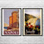 Italy Vintage Travel Art Set of 2