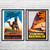 Australia Vintage Travel Art Set of 2