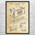 Radio Cabinet Patent Wall Art