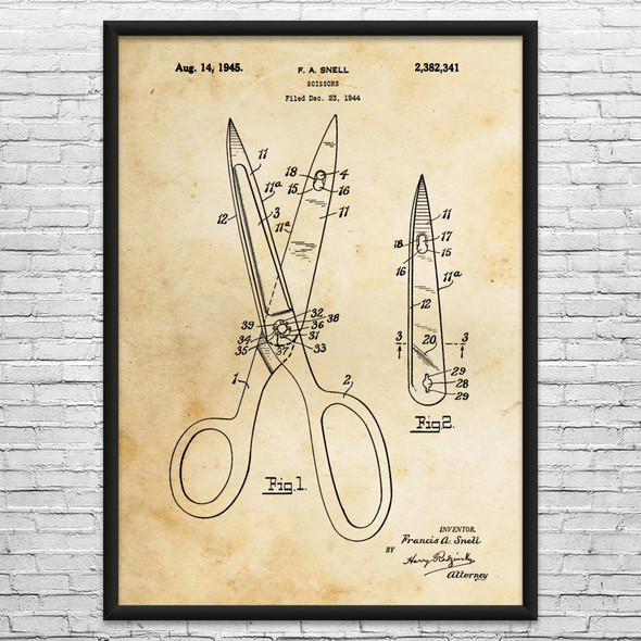 Scissors Patent Wall Art