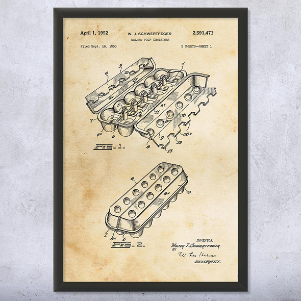 Egg Carton Patent Wall Art