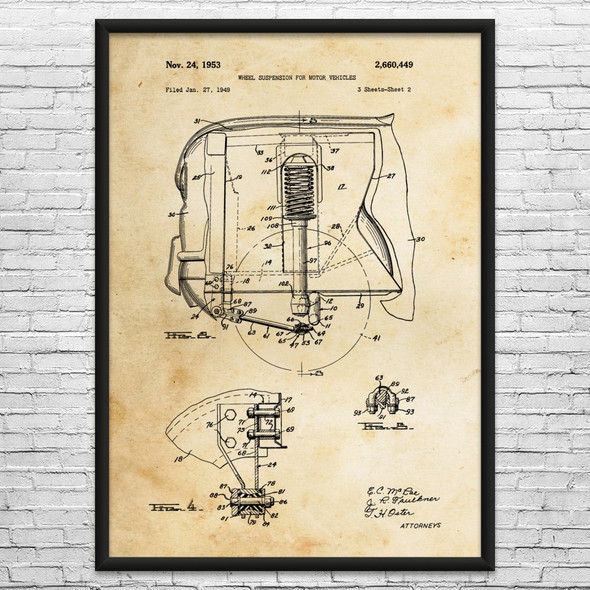 Strut Spring Patent Wall Art