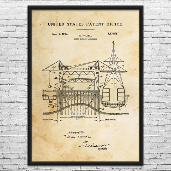 Cargo Dock Patent Wall Art