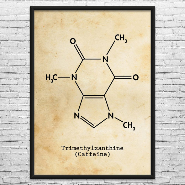 Caffeine Molecule Wall Art