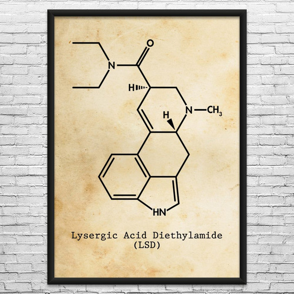 LSD Molecule Wall Art