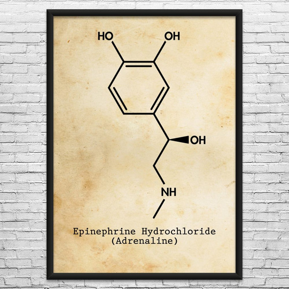 Adrenaline Molecule Wall Art