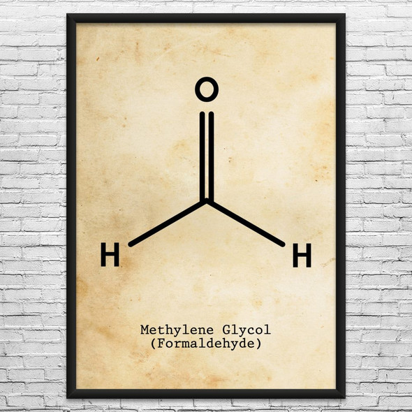 Formaldehyde Molecule Wall Art