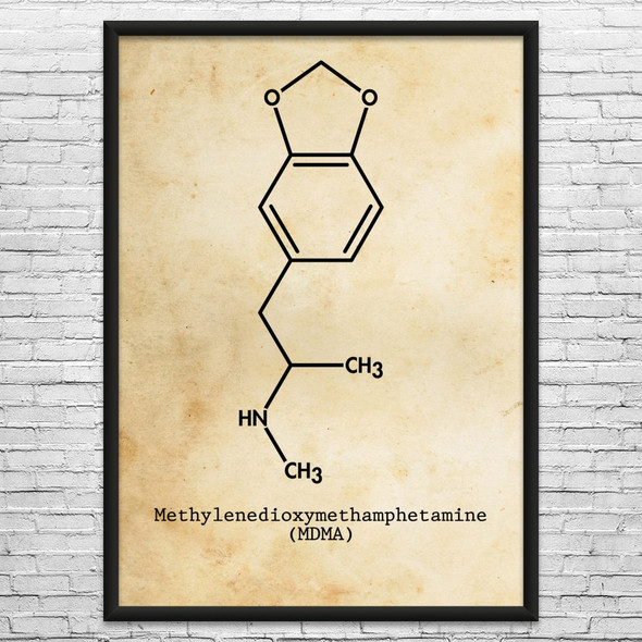 MDMA Molecule Ecstasy Wall Art