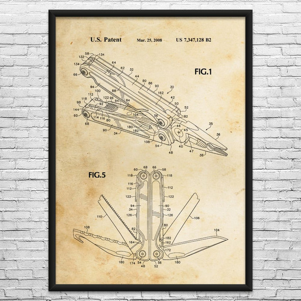 2008 Multi-Tool Patent Wall Art