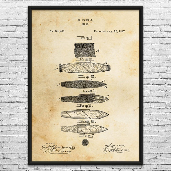 Cigar Patent Wall Art