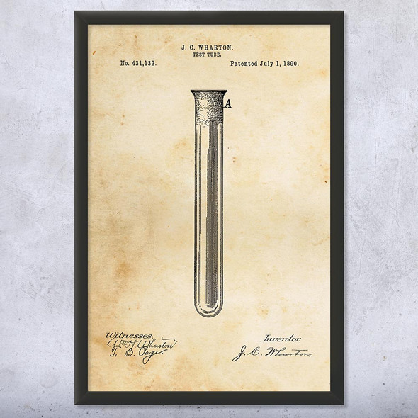 Test Tube Patent Wall Art