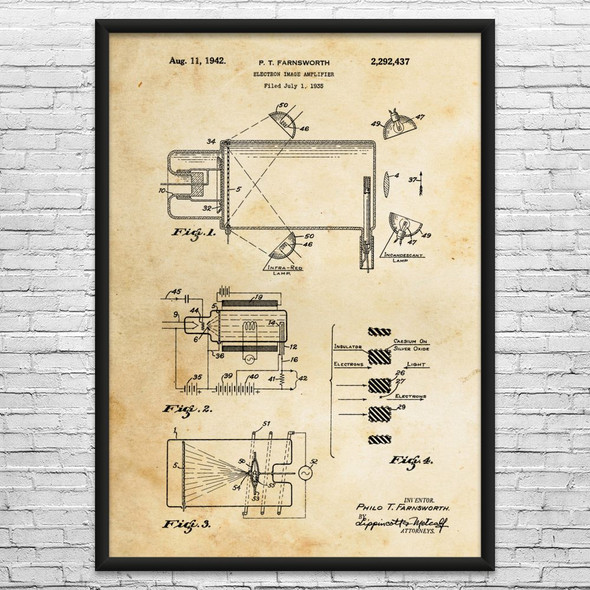 TV Image Amplifier Patent Wall Art