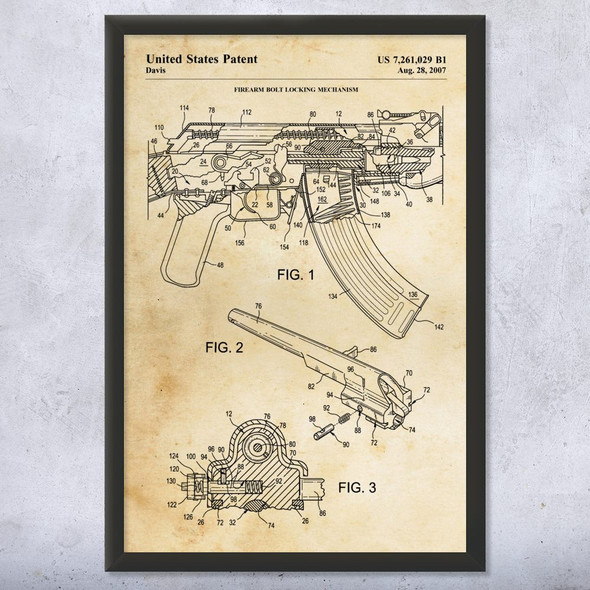AK-47 Rifle Patent Wall Art