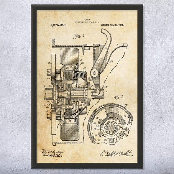 Clutch Patent Wall Art
