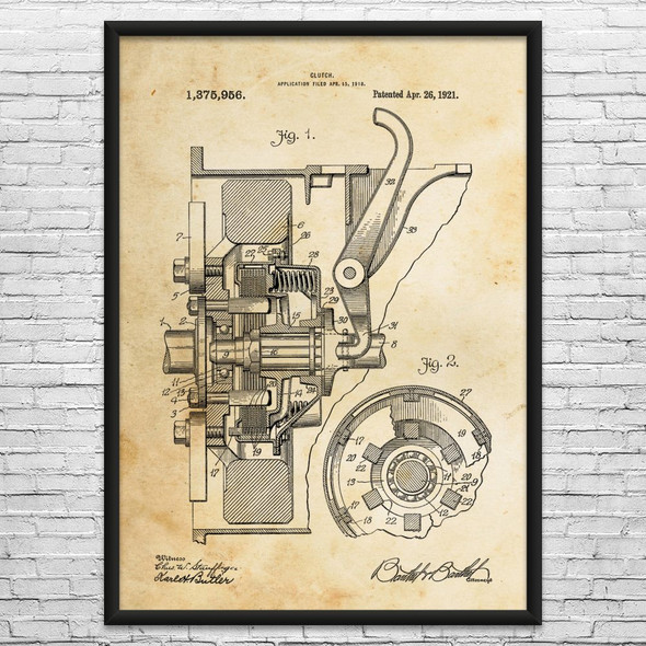 Clutch Patent Wall Art