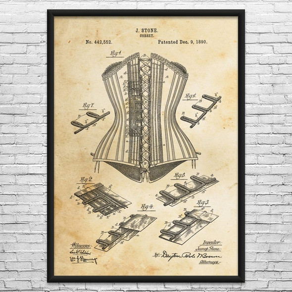 Corset Patent Wall Art