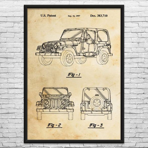 Offroad Truck Patent Wall Art