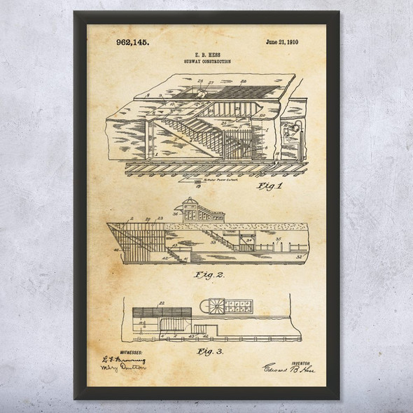 Subway Station Patent Wall Art