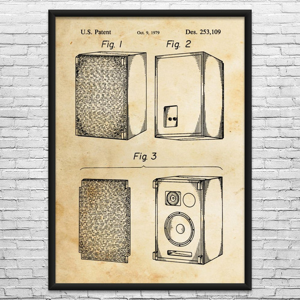Studio Monitor Speaker Patent Wall Art