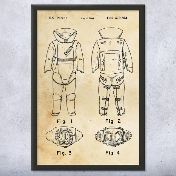 EOD Bomb Suit Patent Wall Art