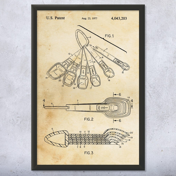 Measuring Spoons Patent Wall Art