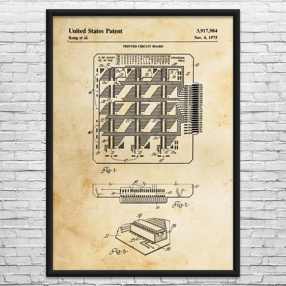 Circuit Board Patent Wall Art